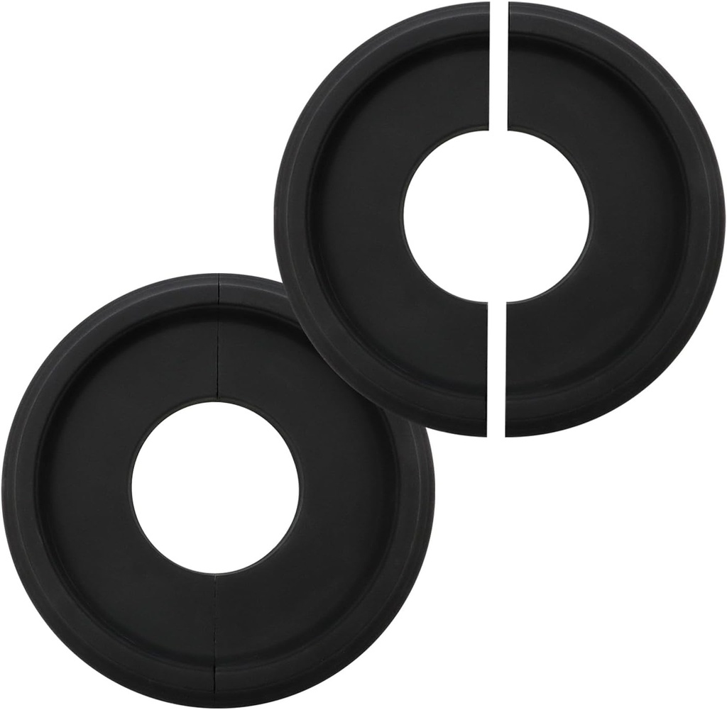 Semetall 2Pcs Black Ceiling Medallion 10 inches,Lighting PU Ceiling Medallion for Light Fixtures,Ceiling Fans,Chandeliers