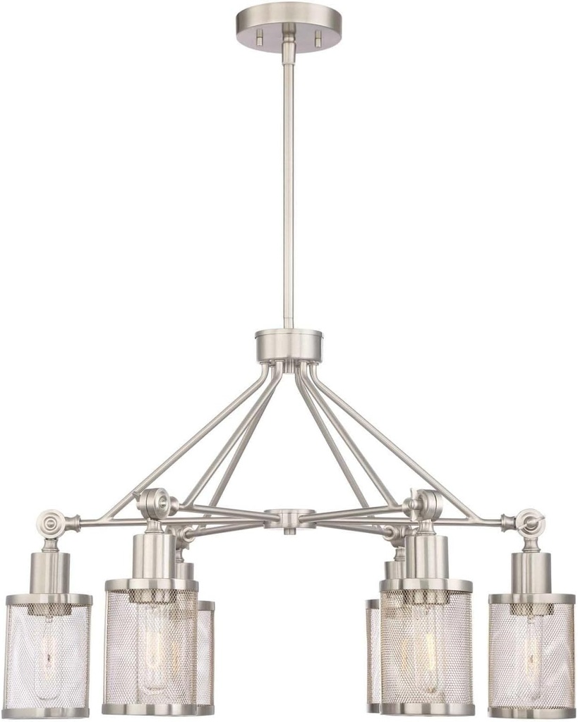 Zeev CD10182/6/BN Contemporary Chandelier, Nickel