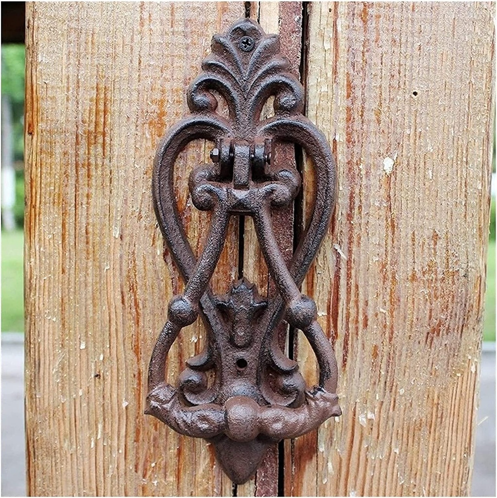 Door Knocker Hand Ring Iron Knocker Crafts Vintage Owl Door Knocking Antique Door Handle Garden Home Wall Decoration Door Knocker