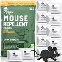 Mouse Repellent Pouches - Rodent Repellent Made in USA (12 Pouches) - Keep Rodents Out of Cars Engines - Mice Repellent Indoor and Outdoor - Mouse Deterrents That Work with Peppermint Oil