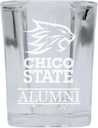 R and R Imports California State University Chico 2 Ounce Etched Alumni Square Shot Glass Officially Licensed Collegiate Product