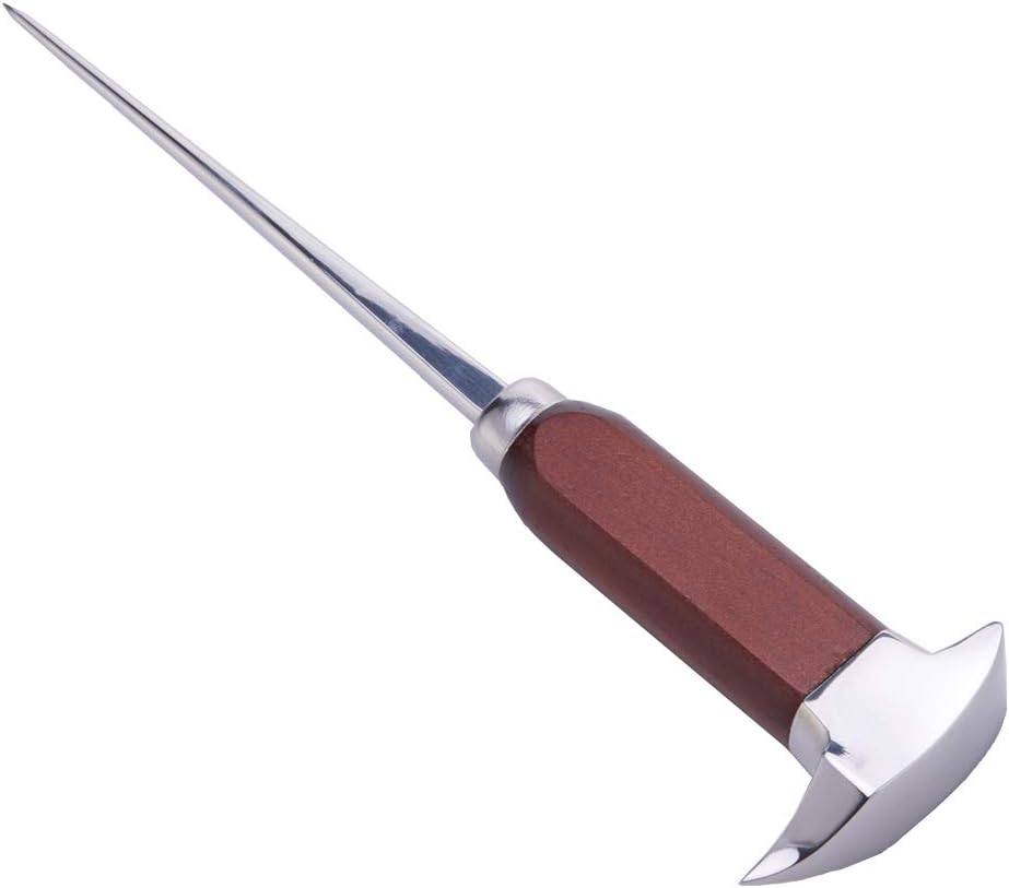 9.2" Wood Ice Pick Stainless Steel for Kitchen, Bars and Bartenders