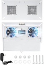 220 CFM Dual Fan Crawl Space Ventilator with Thermostat, Smart Basement Moisture Fan Air Out with Metal Lockable Panel, Suitable for Crawl Spaces/Basement/Garage/Attic/Grow Tents