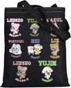 WZMPA Kpop IVE Member Tote Bag Korean Group Fans Gift Gaeul & Yujin & Rei & Wonyoung & Liz & Leeseo Shoulder Bag IVE Merch