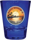R and R Imports Biloxi Mississippi Design A Souvenir Full Color 2oz Shot Glass Blue 4-Pack