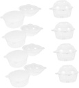 OUNONA 100pcs Clear Plastic Cupcake Containers Dome Lid Single Serving Cake Holders for Muffins Salads and Snacks Elegant Design for Parties and Events for Christmas and Year Celebrations