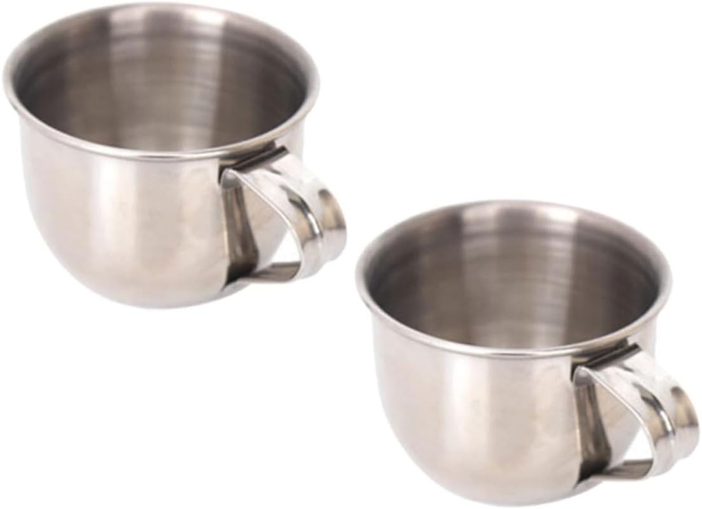 Steel Cups Rustproof Drink Cup for Milk Juice Tea Mini Sake Small Tea Mug 70ml Clear