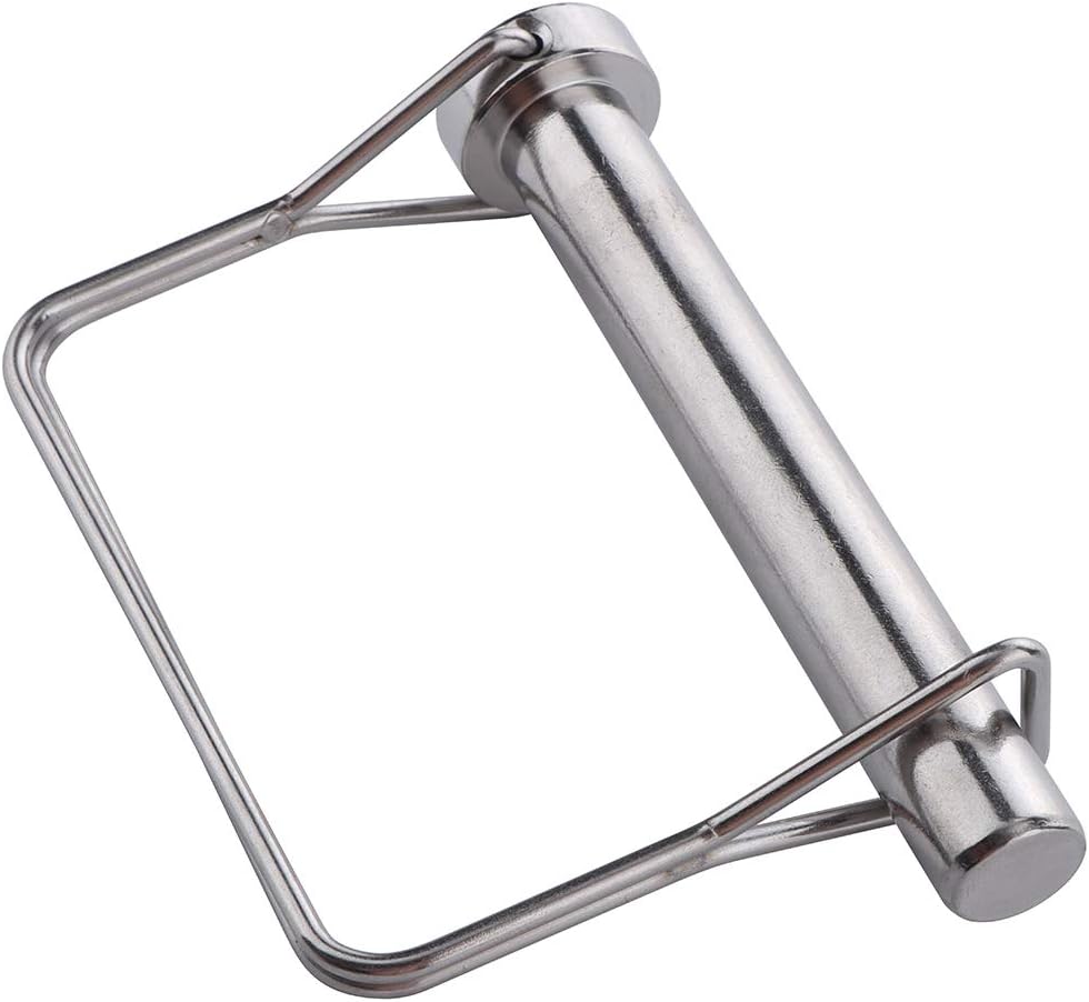 Large Square Safety Coupler Pin 1/2" x 3-1/2"(12.6mm x 90mm), Full Marine Grade 316 Stainless Steel Heavy Duty Shaft Locking Pin