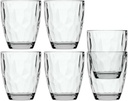 Water Glass Set of 6 MS Plastic, Water Happy