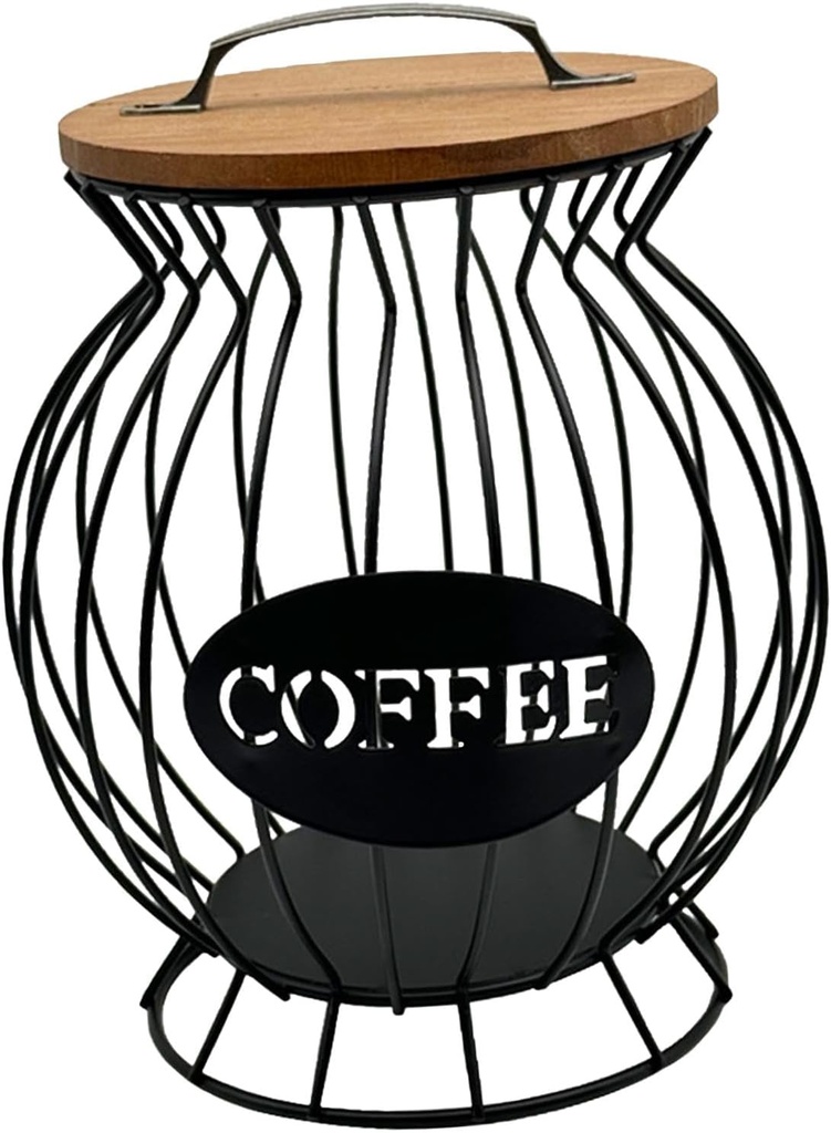 Coffee Pod Holder Organizer Coffee Capsule Storage Basket Coffee Pod Container for Hotel, Black L