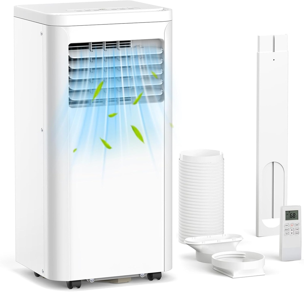 ZAFRO 10000 BTU Portable Air Conditioners for Room up 450 Sq. Ft Portable Ac Quiet Unit with Cooling, Dehumidifier, Fan, Sleep Mode,Remote Control