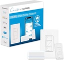 Lutron Caseta Original Smart Dimmer Switch Starter Kit, with Pico Remote, Wall Plate, and Smart Hub, Works with Alexa, Apple Home, and Google Home, 3 Way, 150W, No Neutral Req, P-BDG-PKG1W