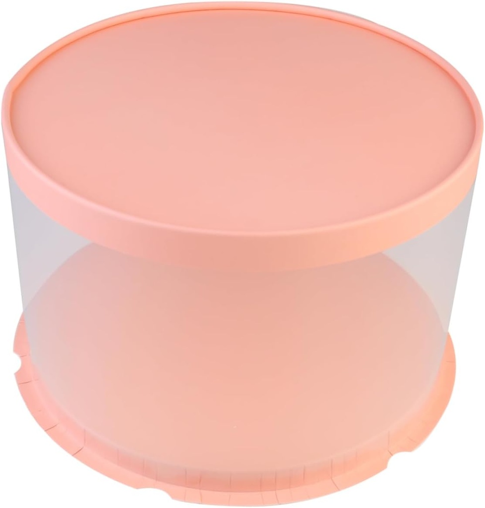 Mobestech 1pc Plastic Cake Box Paper Lid for Wedding and Celebration Cake Packaging Design for Easy Viewing Safe and Lightweight Materials for Cupcake Storage and Transport