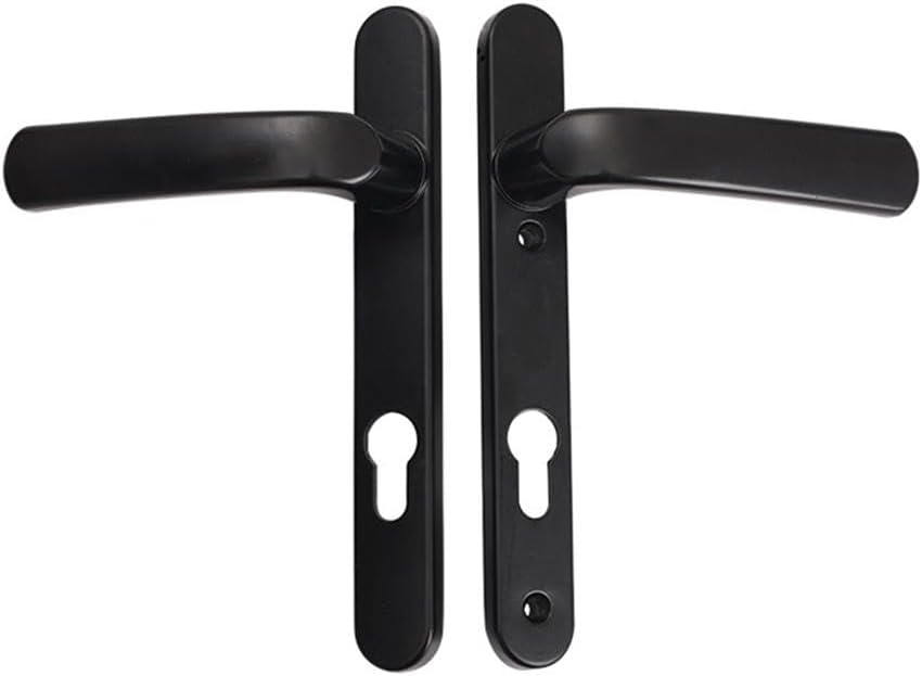 Door Handle Set Aluminum Alloy Security Door Handle Easy to Use for Exterior Door Handles, Patio Door Handles, Double Glazed Door Locks(Black)