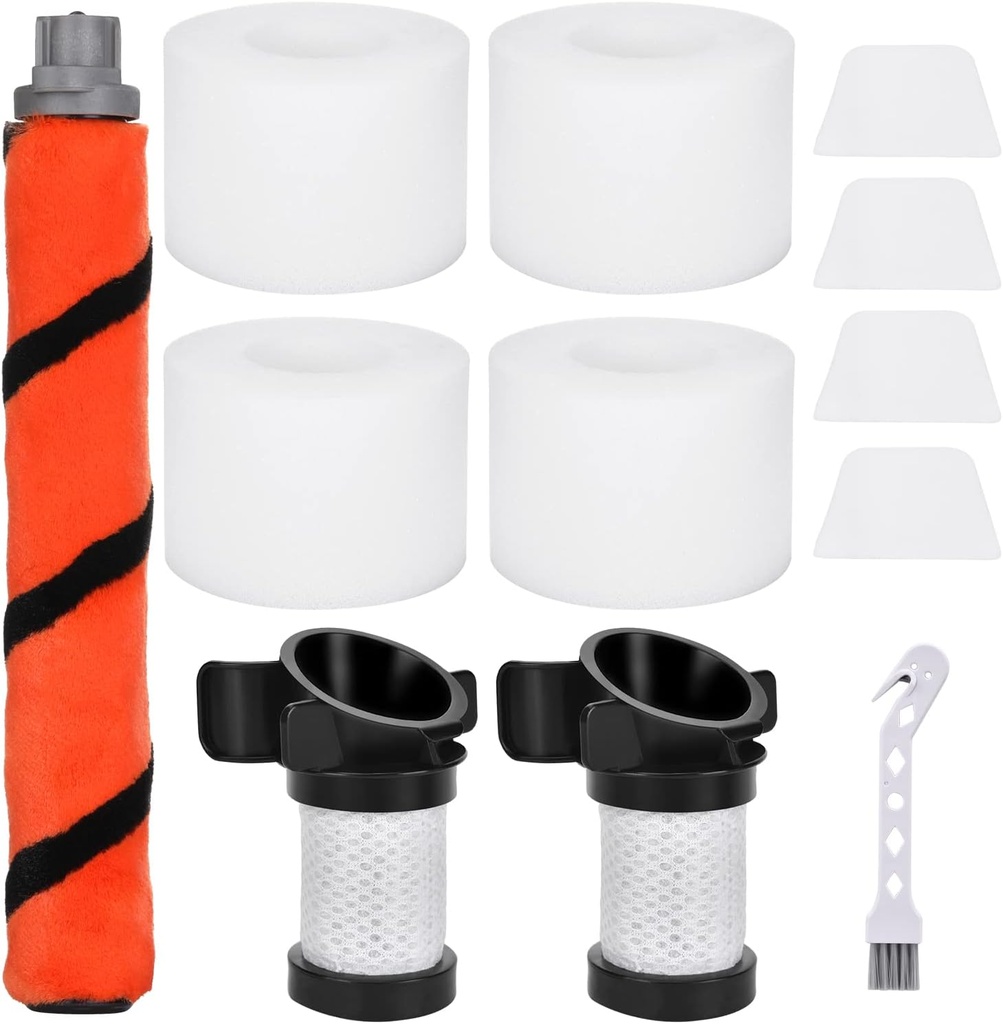 Filter Replacement for Shark ION Flex Duo Clean IF100 F80 UF280 IF200 IF201 IF202 IF203Q IF252 IF281 IF282 Cordless Vacuum, 2 HEPA + 4 Foam Felt Filters +1 Brush, Part # XPREMF100 & XPSTMF100