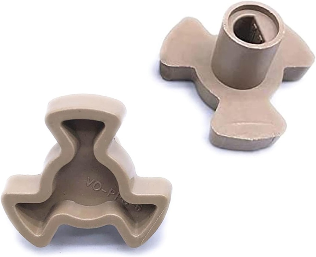 2 PCS Microwave Turntable Coupler, 0.59 Inch Microwave Shaft, Small Microwave Oven Roller Guide Support Coupler Tray Shaft, Glass Tray Drive Coupling Replacement - 0.59" Shaft