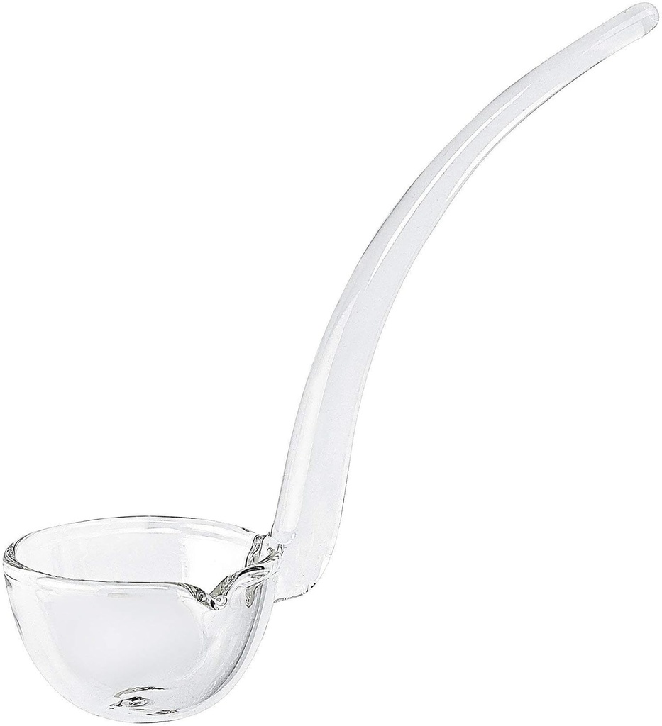 Badash 6" Small Glass Gravy Ladle, Artisan Heritage Quality Mouth-Blown Lead-Free Crystal, Elegant Small Spoon-Sized Serving Clear Utensil perfect For Sauce & Salad Dressing, Presentation Packaging