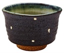 Mino Ware 131-1751 Guinomi Sake Cup Approx. 2.8 fl oz (80 ml), White Dotted Pattern