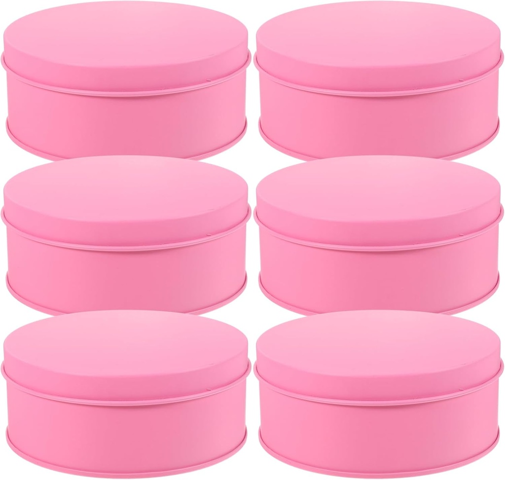 6pcs Cookie Tinplate Jar Storage Box for Snacks Candy Biscuits Wrapping Metal Tin Containers