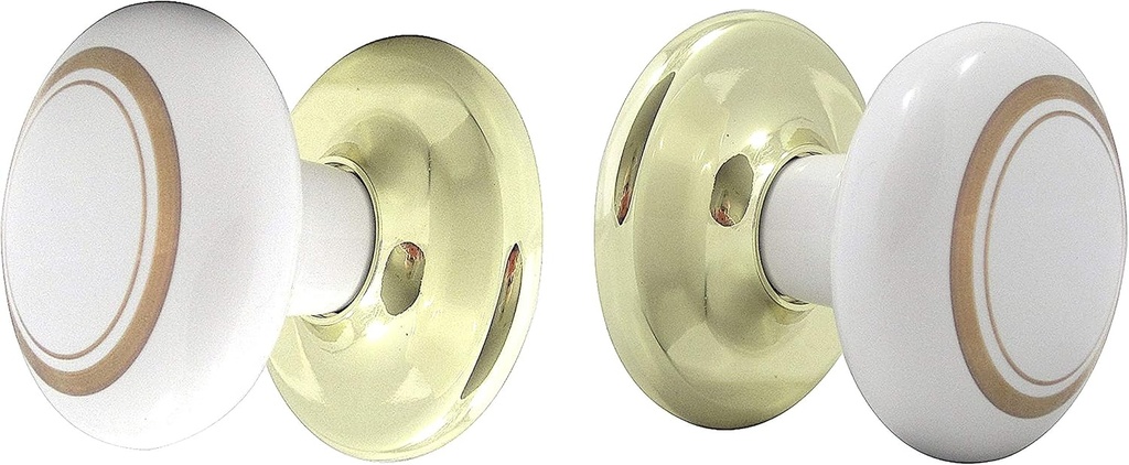 Rousso’s Reproductions Ceramic Passage Door Knob Set with Our Exclusive Engineered Features to Fit All Modern pre-drilled Doors Right Out of the Box for Simple DIY Installation and Years of Service an