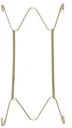 Gold Plate Dish Hanger Dismountable Wall Display Securing Clip W Type Dish Spring Holder Invisible Hook Home Decor，Storage and Organization，Vertical Plate Holders (7 Inch)