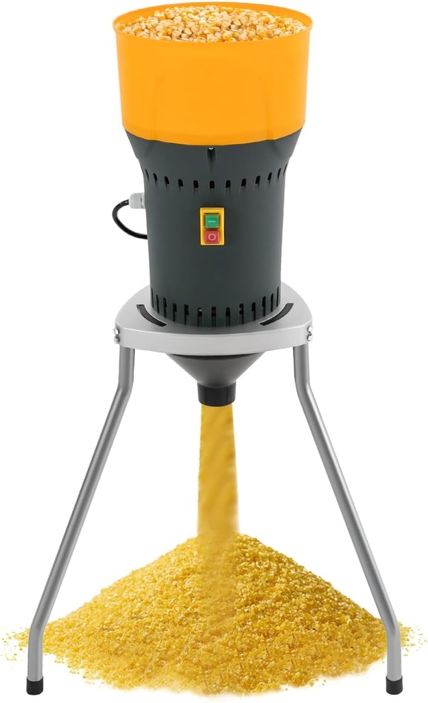 25L Grain Mill Grinder, 1000W Electric Grain Grinder Corn Wheat Flour Mill Grain Mill Kitchen Homes Aid w/ 5 Grinder Sieves, 1.72Gal Funnel for Grinding Oats Barley Quinoa Rice Peppercorns