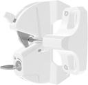 D&D Technologies LL3ALW LokkLatch, Locking Gate Gravity Latch, Key Lockable on One Side of Gate, for Square Gate Frame and Post, Metal, Wood, Vinyl Fences, White