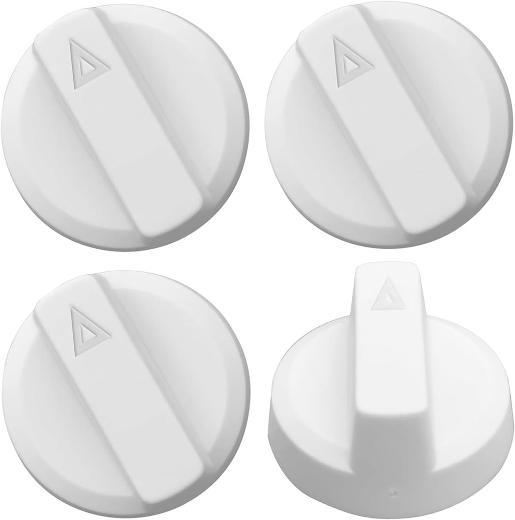 4 Pcs White Bidet Seats Replacement Knob Fit for Luxe Bidet Neo 120 & Neo 185, Knob Accessories for Luxe Bidet Neo 120 & Neo 185, Neo Knob, Non-Electric Bidet Attachment for Toilet Seat