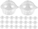 STOBAZA 50pcs Clear Plastic Cupcake Boxes Transparent Bakery Wrapping Containers for Muffins and Desserts Secure Cupcake Holders Lids for Parties and Holidays