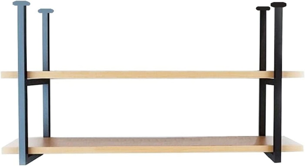 Hanging Wine Glass Rack Ceiling Hanging Kitchen Storage Pot Pan Rack Cookware Hanger Flower Stand Floating Suspended Shelving for Bar Cellar Garage Restaurant, Solid Wood and Metal Iron