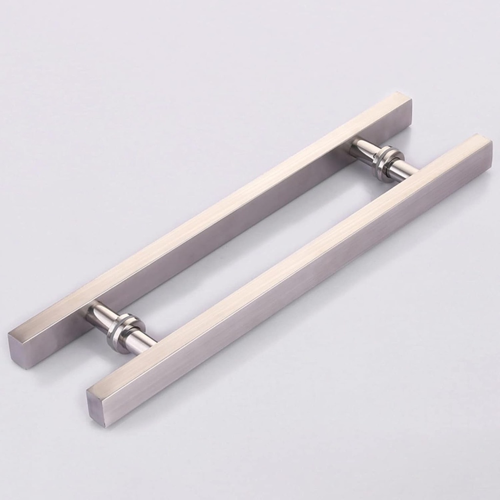 Handle Hardware Set,Modern Sliding Barn Door Handle,Modern Heavy Duty Stainless Steel Bathroom Shower Door Handles,Double Sided Glass Door Handle /36cm