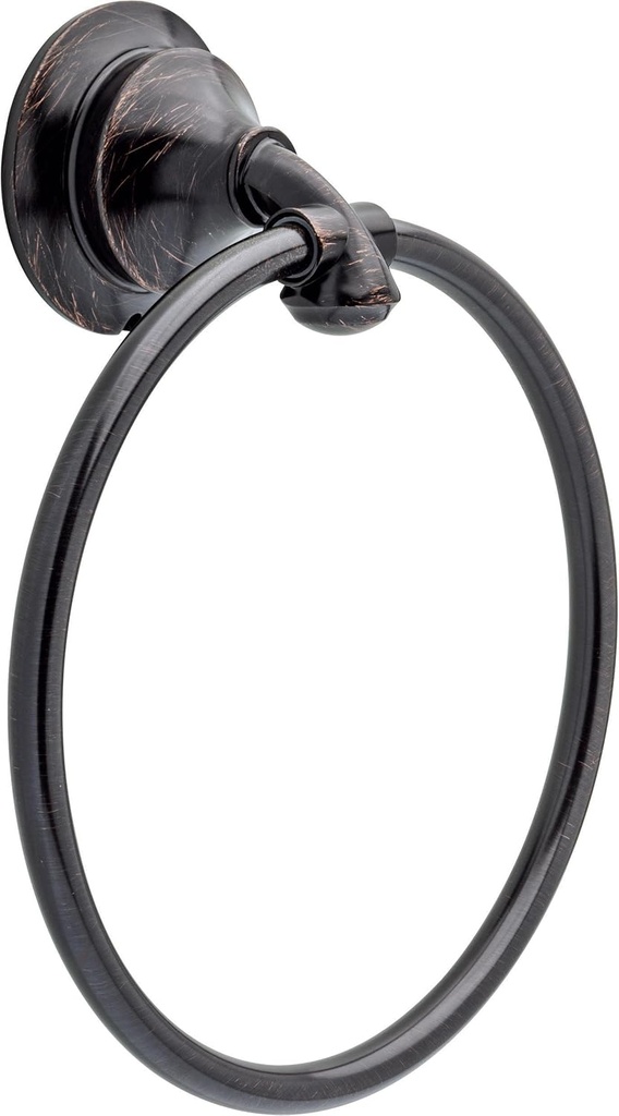 Delta Linden (1-Pack) Hand Towel Holder Venetian Bronze Towel Racks for Bathroom Wall Round Towel Ring Holder for Bath Towel Hanger for Kitchen, Bathroom Accessories 79446-RB