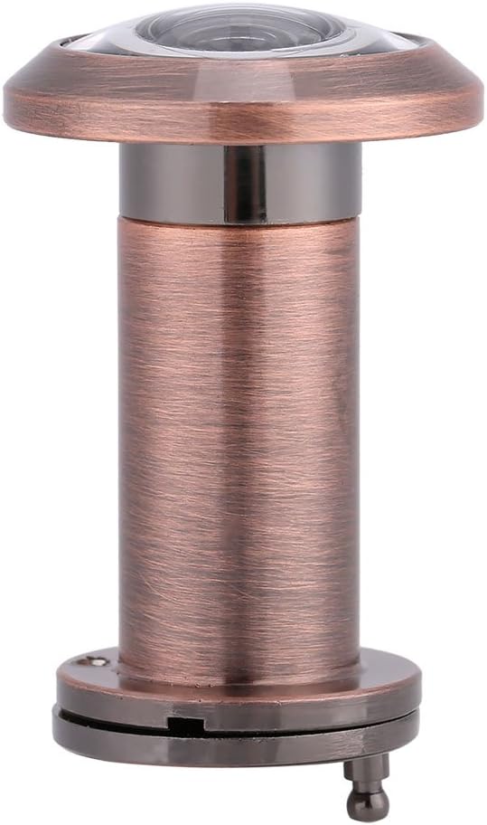 BORDSTRACT Large Door Viewer, 16mm Alloy Security Door Cat Eye with Back Cover, Glass Wide Angle Door Viewer (Wire Drawing)