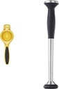 OXO Good Grips Citrus Squeezer,Yellow/Black and OXO SteeL Muddler with Non-Scratch Nylon Head and Soft Non-Slip Grip, Silver, 9-Inch