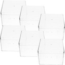 6Pcs Clear Square Tiramisu Box Cake Carrier for Birthday Parties Baking and Desserts Storage and Presentation for Home and Bakery Use