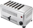 Commercial 6 Slice Toaster, 2500W Brushed Stainless Steel Bread Machine, Extra Wide Slots, Hand Pop-Up, Removable Crumb Tray, Five-Speed Adjustable, for Home Restaurant