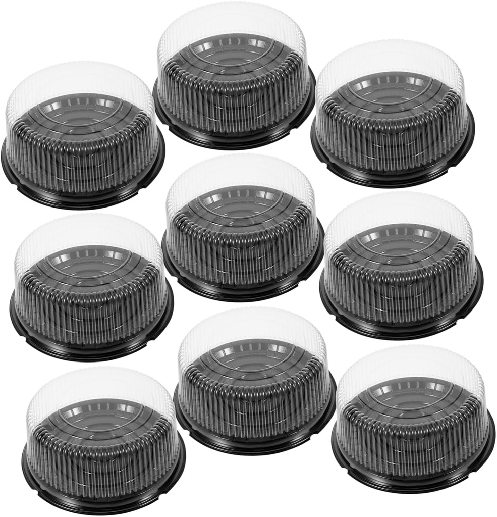 Ciieeo 10pcs Clear Cake Box Portable Bakery Containers for Storing and Transporting Cakes and Desserts for Birthdays and Special Occasions