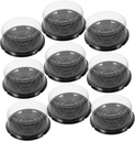 Ciieeo 10pcs Clear Cake Box Portable Bakery Containers for Storing and Transporting Cakes and Desserts for Birthdays and Special Occasions