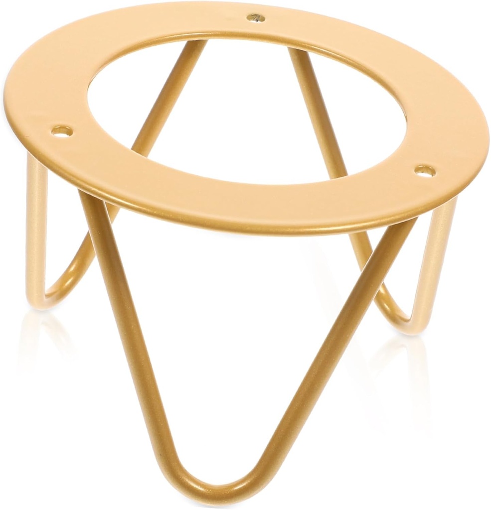 GARVALON Iron Display Stand for Trays Minimalist Metal Storage Rack Versatile Home Organizer for Artwork Plates and Books Vintage Gold Finish