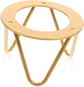 GARVALON Iron Display Stand for Trays Minimalist Metal Storage Rack Versatile Home Organizer for Artwork Plates and Books Vintage Gold Finish