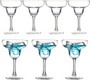 YANGNAY Margarita Glasses Set of 7, 10 oz Reusable Cocktail Glasses with Stem, Perfect for Parties, Mixed Drinks & Frozen Cocktails, Dishwasher Safe