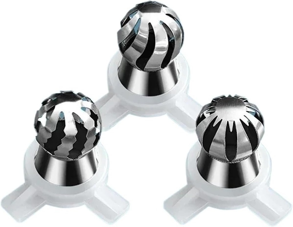 Ice Cream Machine Universal Modeling Cap, Compatible With Donper Ice Cream Maker Pattern Nozzle Accessories(D-3PCS)