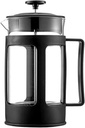 AISHANBAIHUODIAN Glass French Press Coffee Tea Maker, 600Ml Coffee Press, Borosilicate Glass With Heat Resistant Handle (Color : Black)