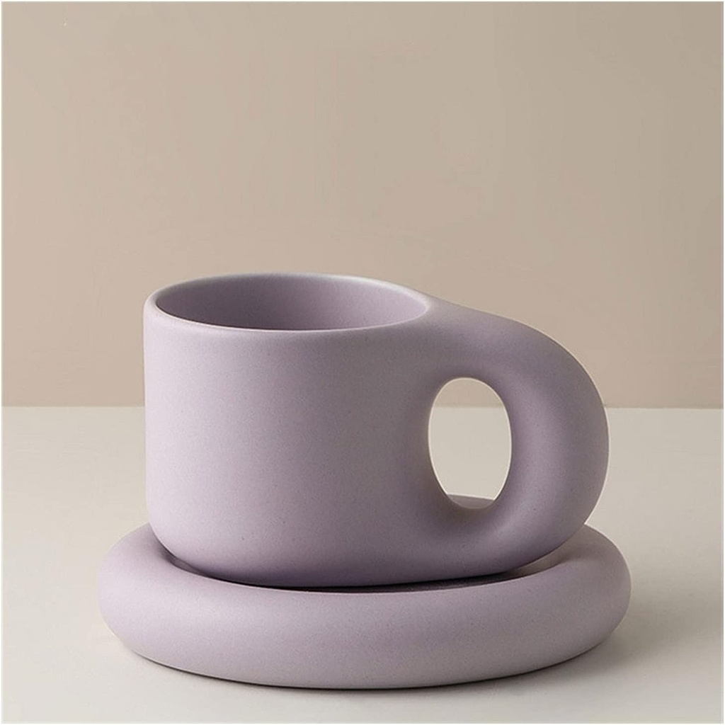 Tea Cup Ceramic Espresso Mugs Coffee Cups Fascinating Mug with Saucer Set Creative Gifts Set of Mugs, Hot Cocoa Mugs (C) (D)