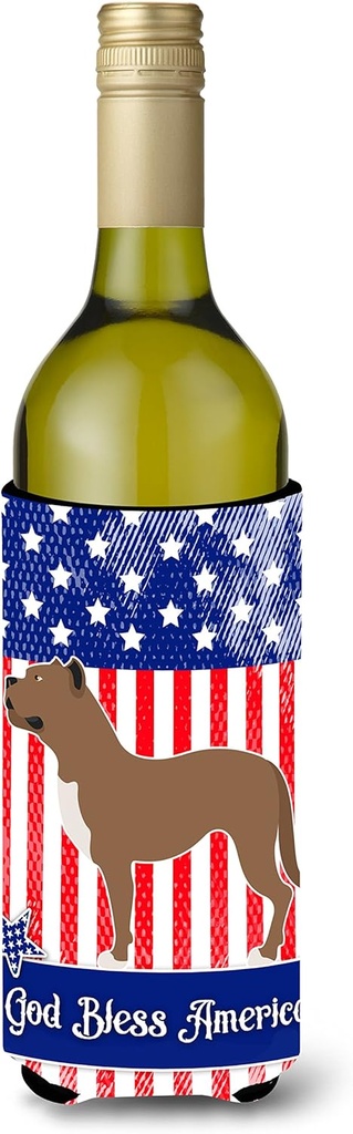 Caroline's Treasures BB8420LITERK Perro de Presa Canario American Wine Bottle Hugger Bottle Cooler Sleeve Hugger Machine Washable Collapsible Insulator Beverage Insulated Holder