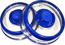 Universal Vacuum Air-tight Food Sealer Container Plate Platter Lid Cover Topper Dome, 2 Pack (Blue)
