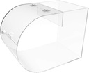 FixtureDisplays® Plaxiglass Curve Candy Bin Acrylic Round Candy Dispenser Transparent Treats Rack Open Top Design - 7 1/2" W 100853NEW-NPF