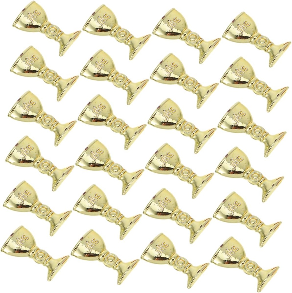 200pcs Miniature Plastic Goblets for Weddings Parties Worship Accessories Elegant Retro Design Offering Cups for Celebrations Table Decorations