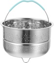 Stainless Steel Steamer Basket for Pot Food Steaming Holder and Scratch-resistant Safe Handle Design