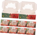 10pcs Cupcake Storage Boxes Window Creative Dessert Packing Boxes for Cakes Compact for Bakeries Home Use Unique Design Treats